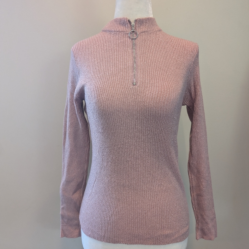 Elegant Shimmer Pink Women's Top